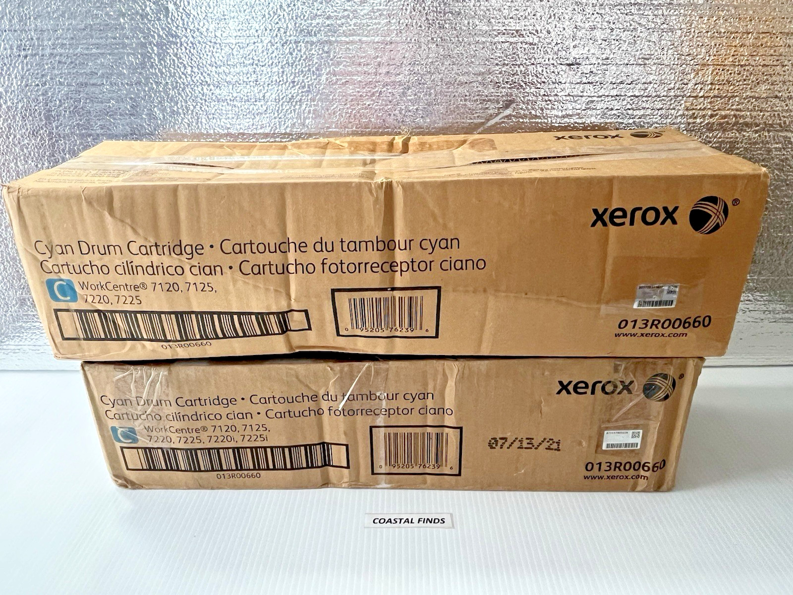 Xerox 013R00660 Cyan Drum Cartridge Lot (2) OEM NEW Genuine Sealed WC 7120 7125