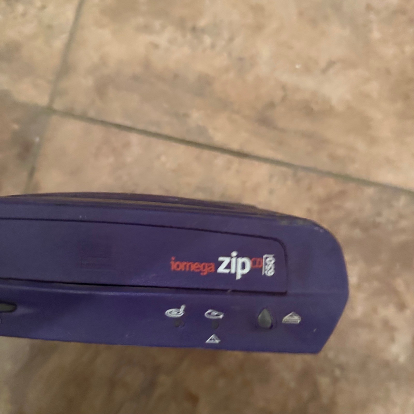 Iomega ZipCD 650 External USB CD-RW Optical Drive Translucent Purple Vintage