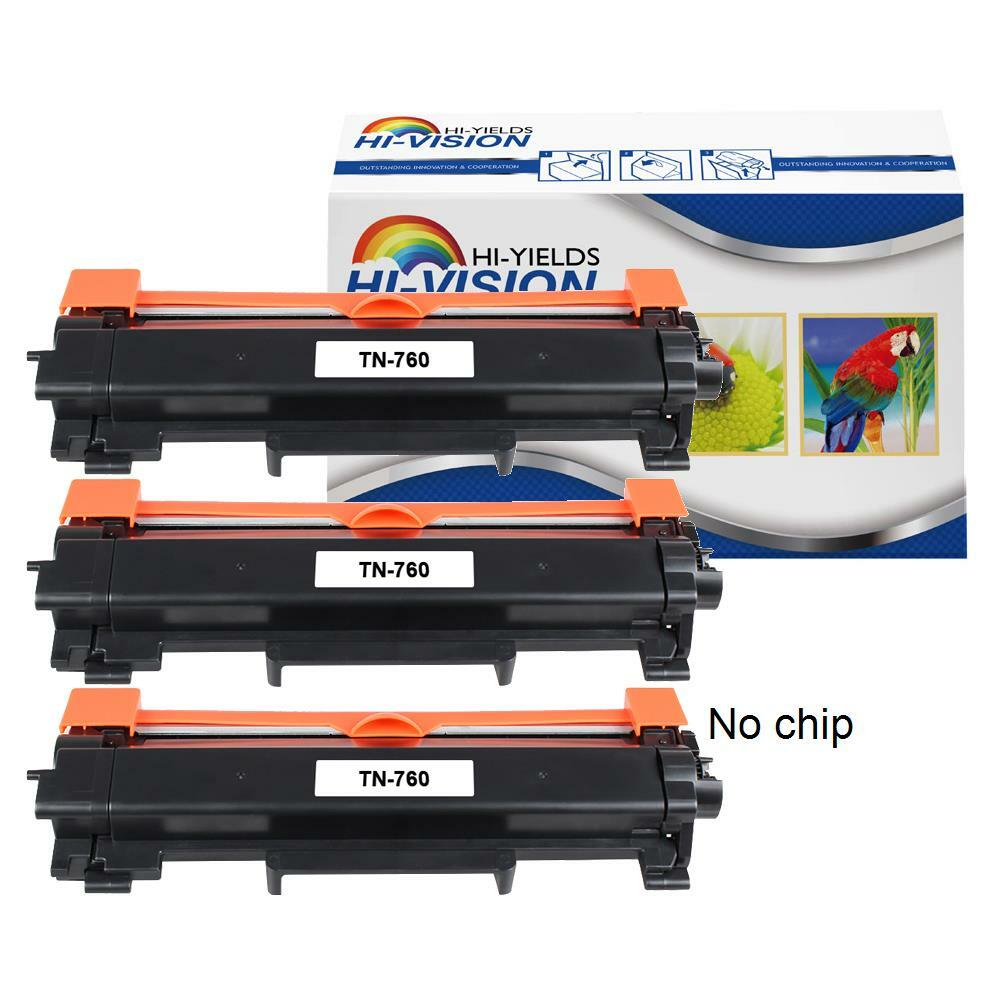 3 pk Toner Cartridge fits Brother TN760 HL-L2370DW XL HIGH QUALITY