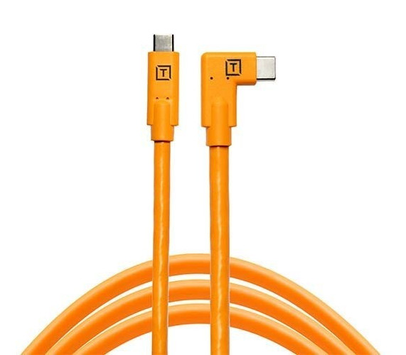 Tether Tools TetherPro USB-C to USB-C Right Angle Cable Orange 15ft (4.6m)