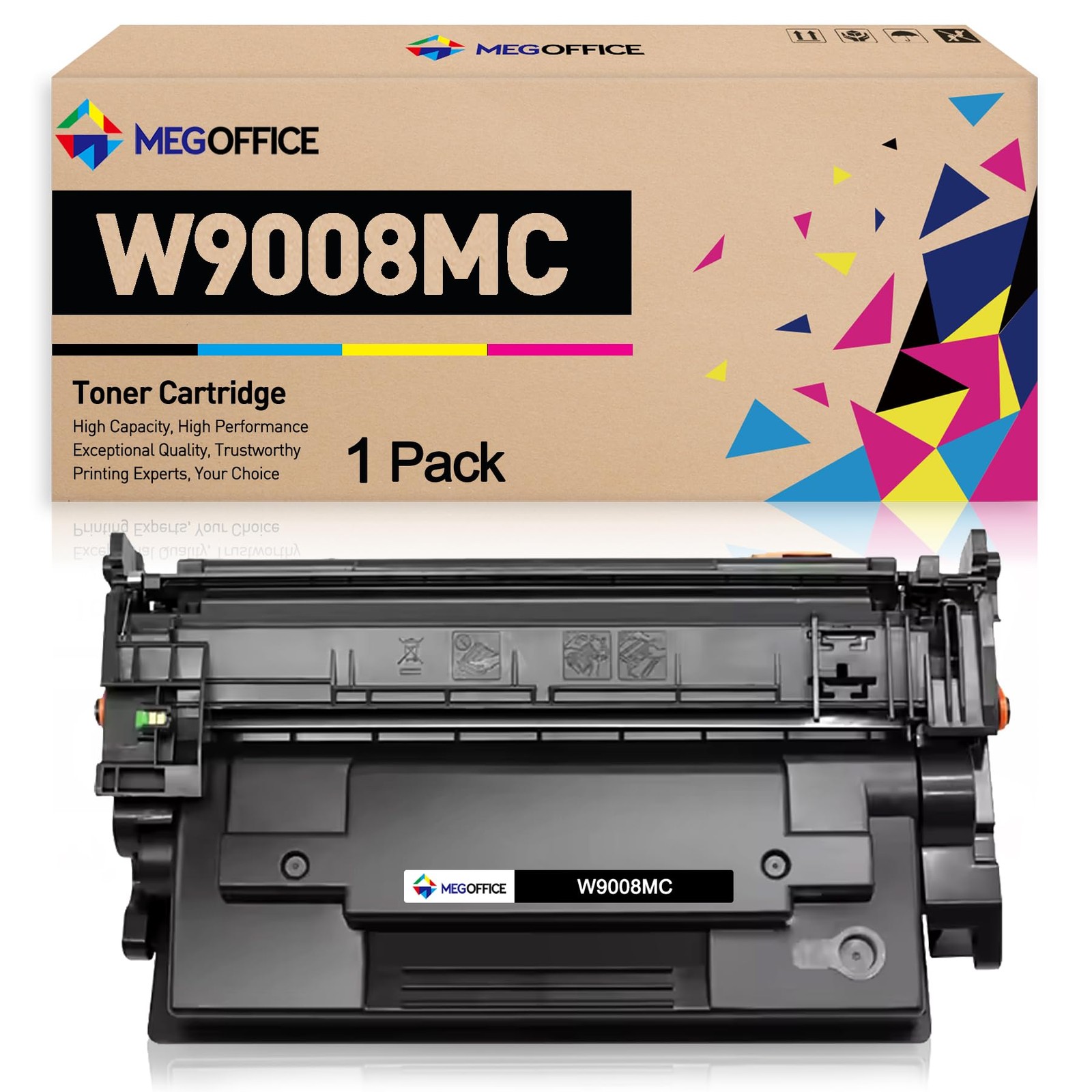 MEGOFFICE W9008MC Black Toner Cartridge Replacement for HP W9008