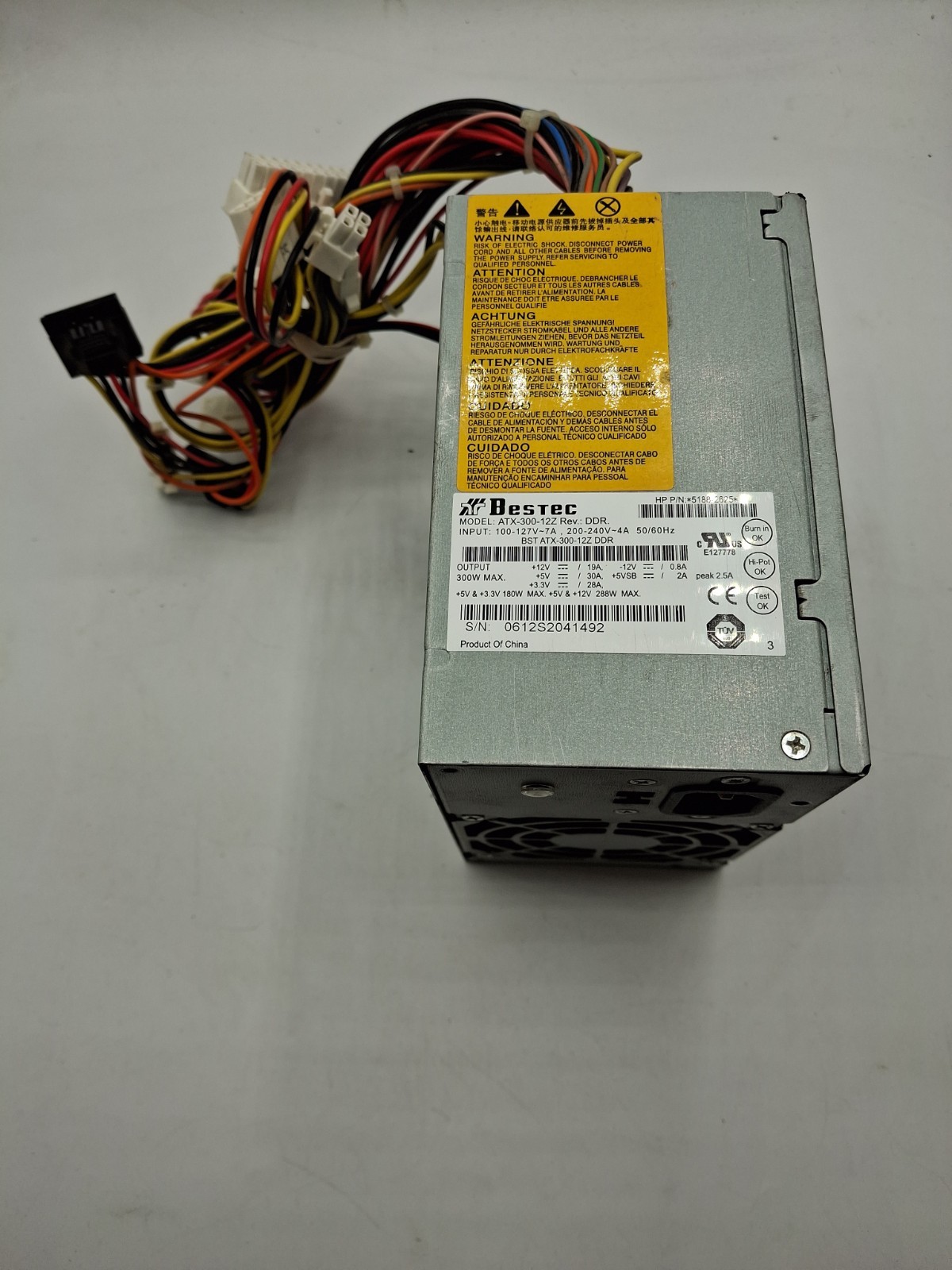 Bestec Genuine 300W ATX Power Supply 5188-2625, ATX-300-12Z