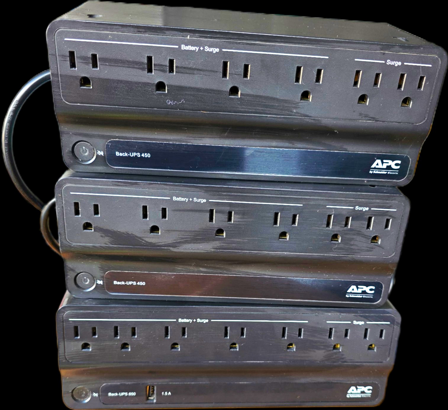 APC Back-UPS 450 Desktop Tower UPS 450VA 255W 8-Outlets 120V Black Lot 3