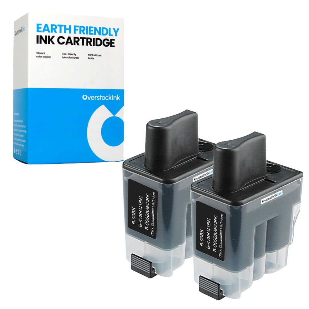 2PK Compatible OSI LC41BK Ink Cartridge fits Brother DCP-110c, Intellifax 1840c