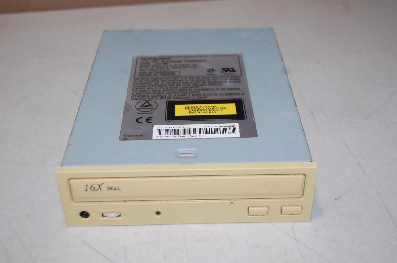 Lite On CD-ROM Drive 16x Max LTN-262 P/N 5611100102