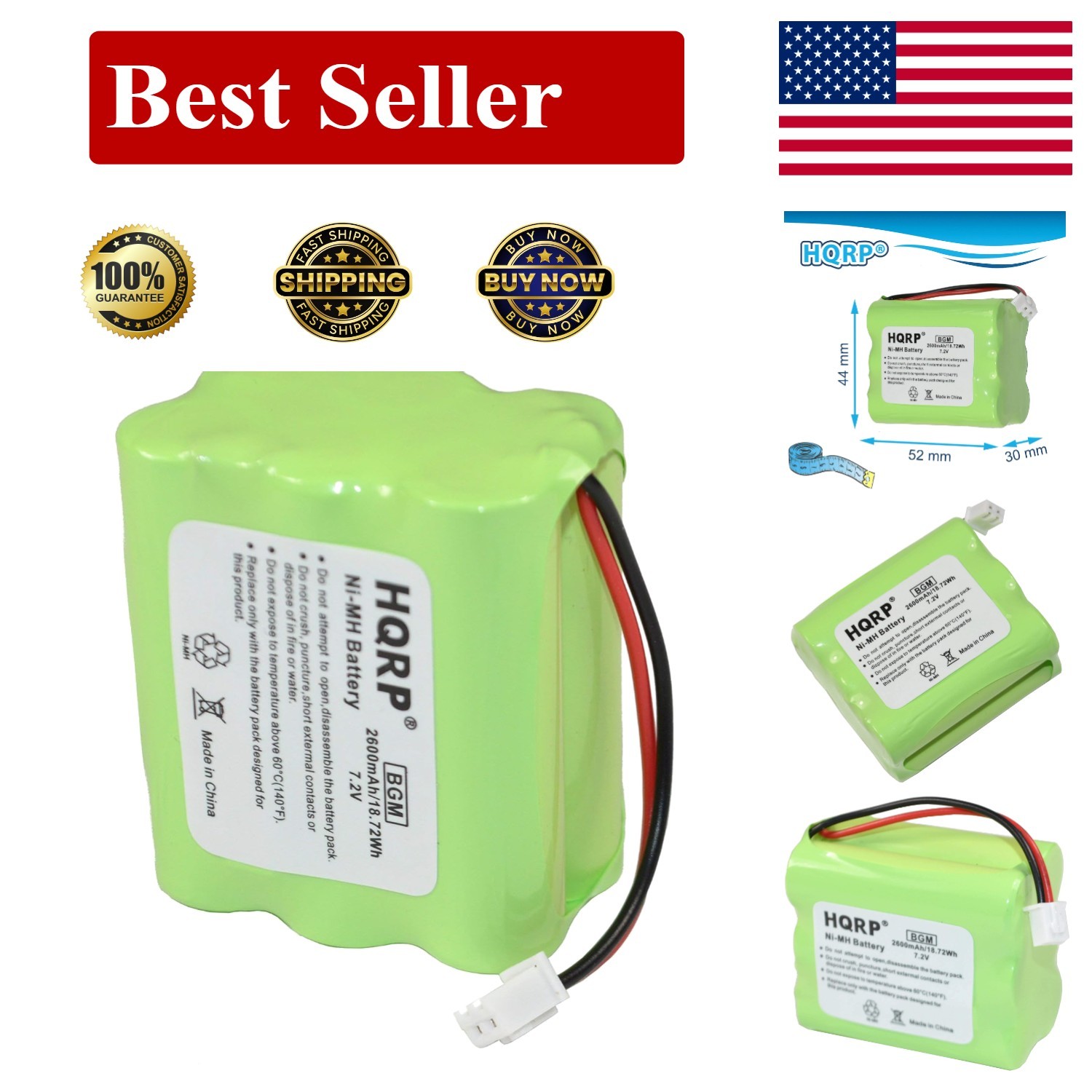 Long-Lasting 2600mAh 7.2V Battery for 2gig Control Panels – Eco-Friendly Power