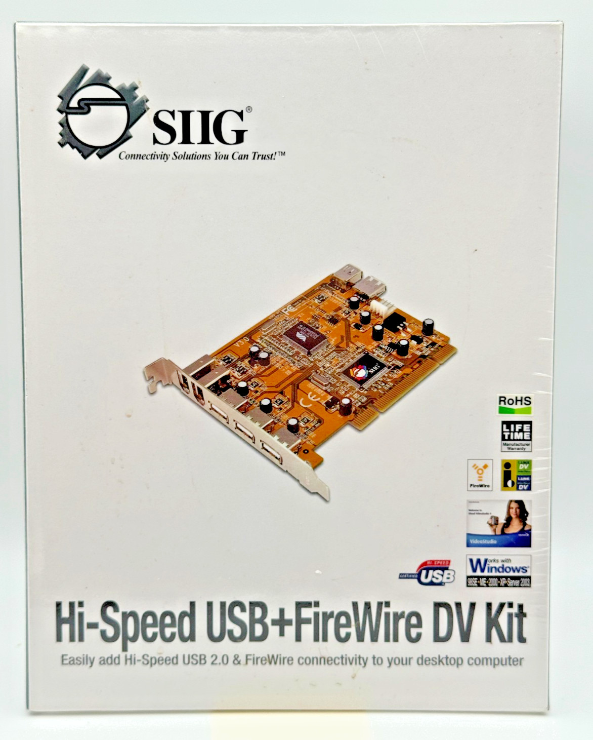 Vintage SIIG 7 Port USB Firewire PCI Card JU-NN0012-S4    1291