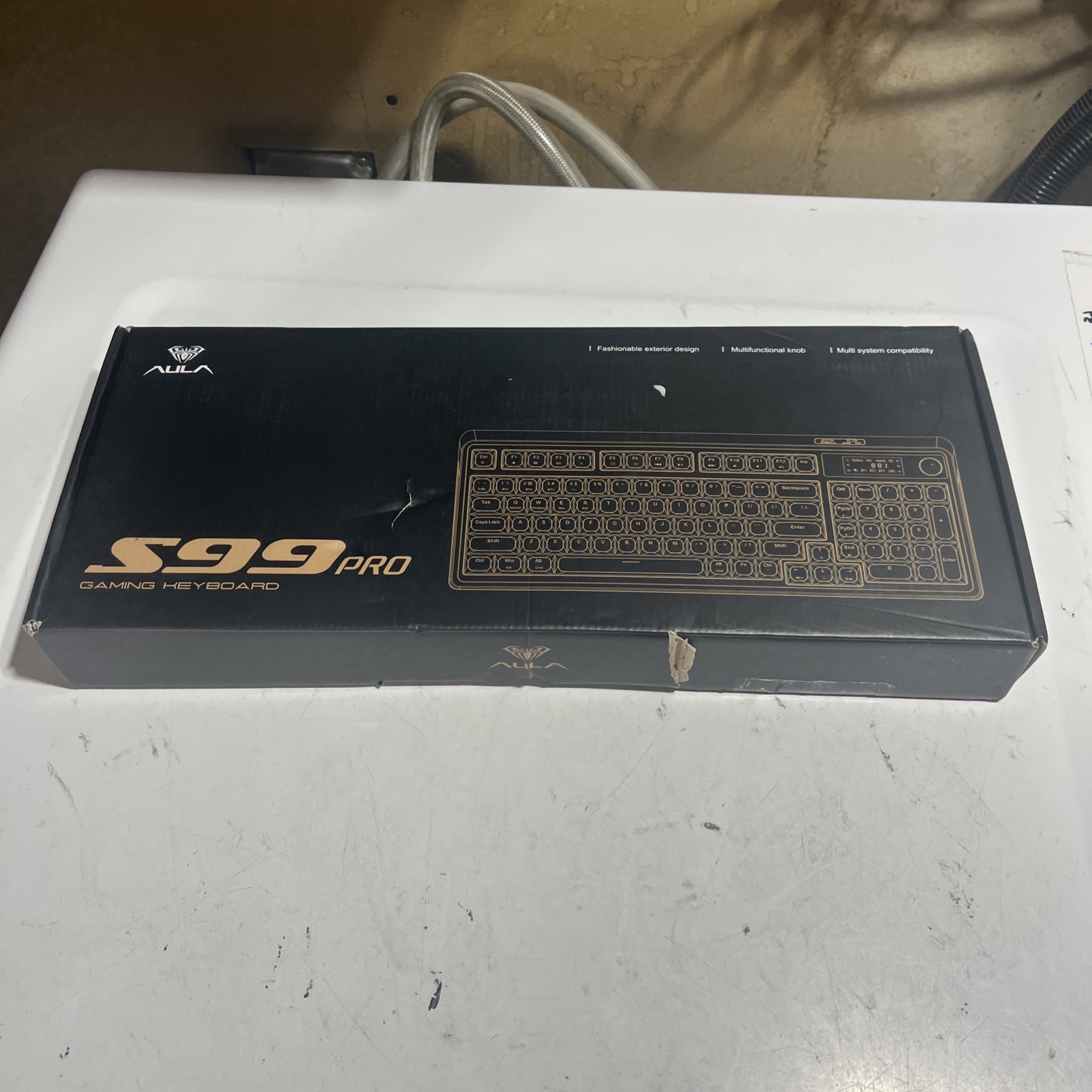 AULA S99 Pro Tri-Mode RGB Gaming Keyboard Bluetooth 2.4GHz USB-C Open Box Rare