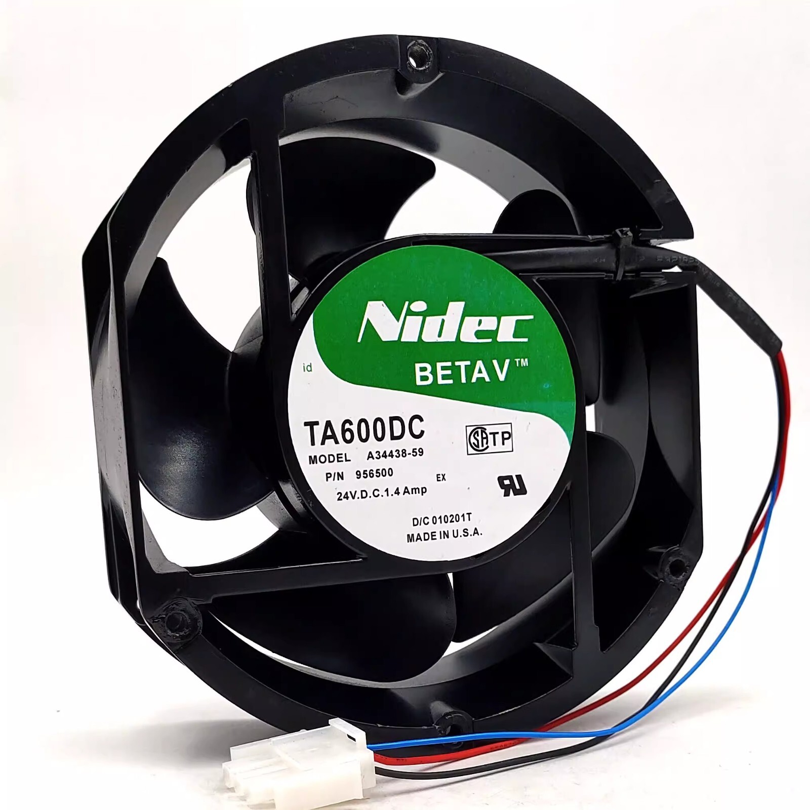 Nidec TA600DC A34438-59 17251 DC24V 1.4A 3-Pin Cooling Fan