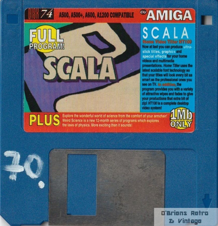 CU Amiga Coverdisk 74, SCALA, Full Program, Commodore Amiga - Floppy