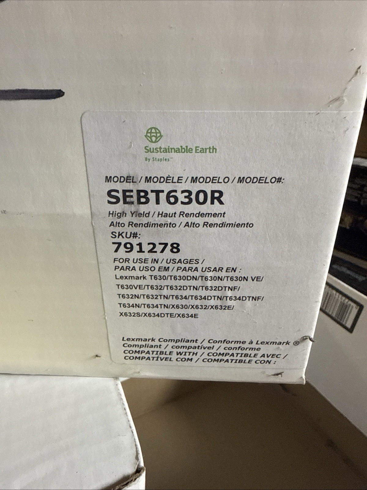 Staples TR12A7465 Black High Yield Toner Cartridge for Lexmark (12A7465) 