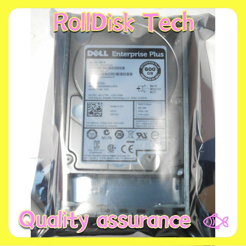 New 0FK3C DELL EqualLogic 600GB 10K SAS 2.5" 6Gb/s HARD DRIVE ST600MM0006 00FK3C