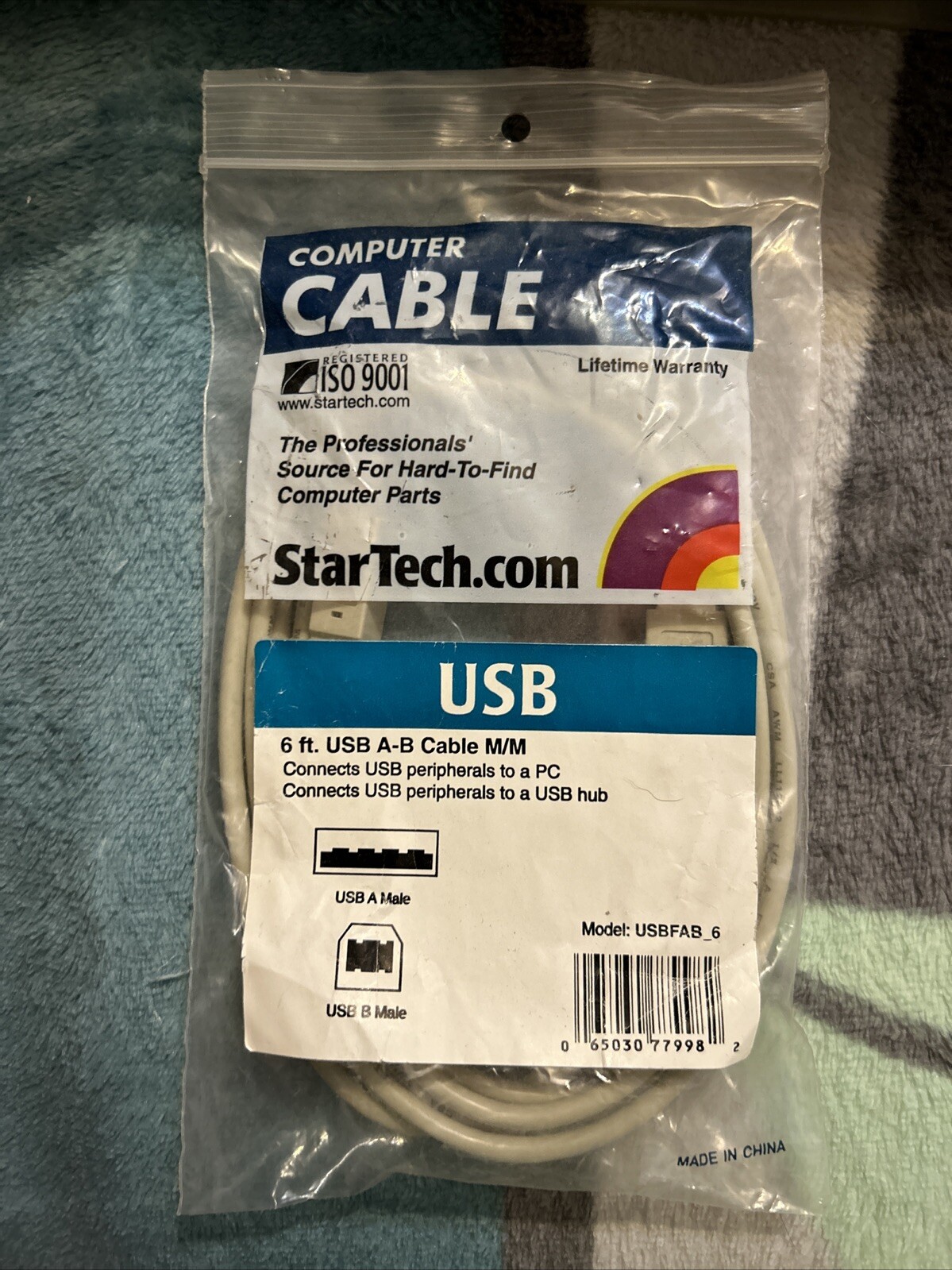 4 StarTech Cables Computer CABLE USB 6 ft. Fully Rated USB Cable A-A,  Beige