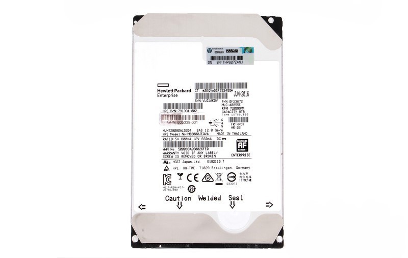 Hard drive HPE 8TB 7.2K HDD SAS 12G 3.5" 791394-002