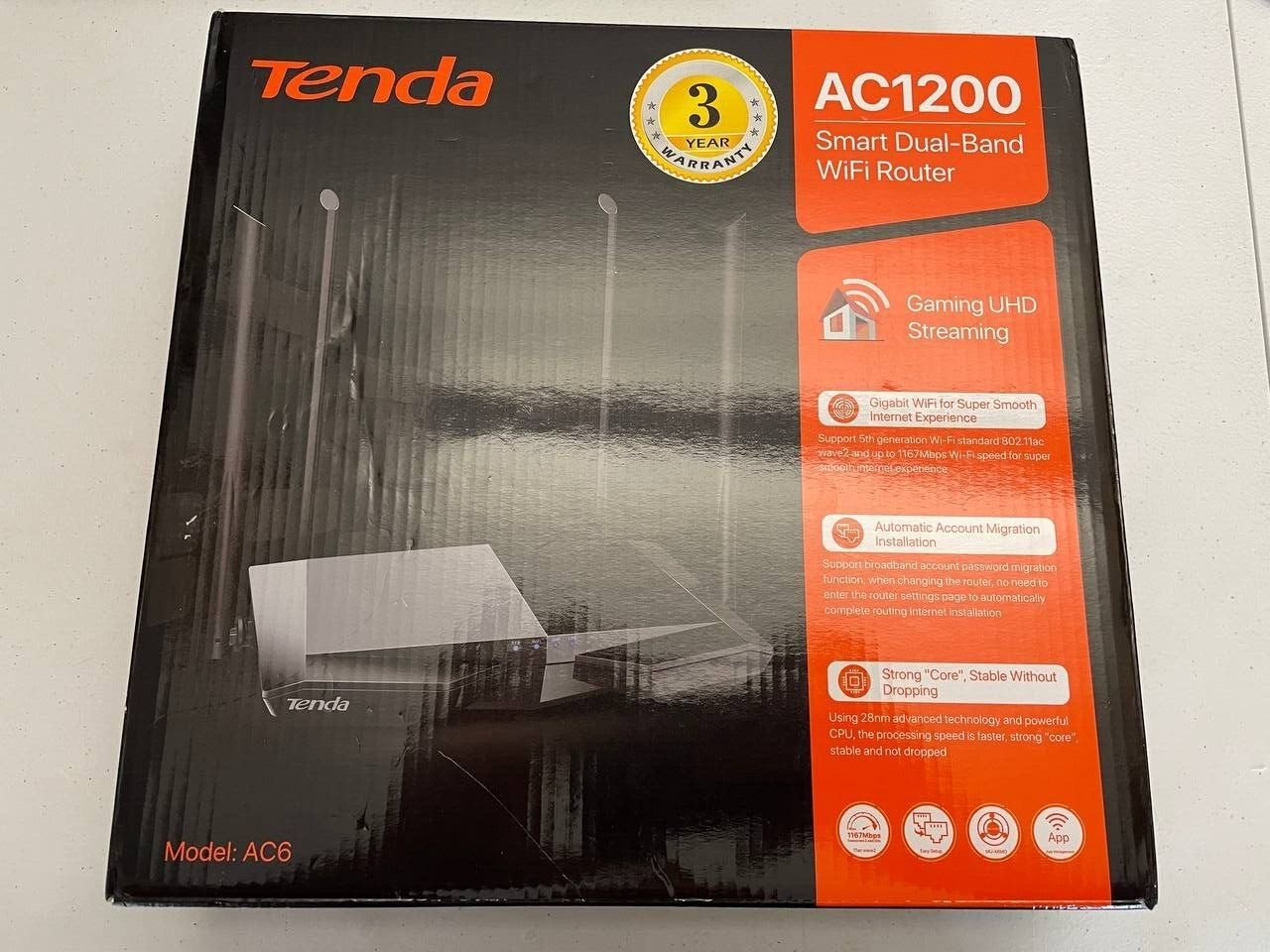 Tenda AC10U AC1200 Smart Dual-Band Gigabit WiFi Router Parental Control MU-MIMO