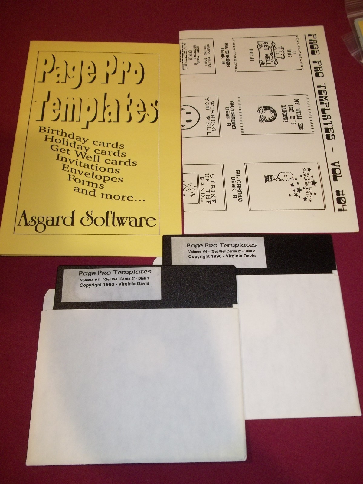 TI-99/4A TI99 PAGE PRO TEMPLATES #4 by Virginia Davis - Asgard Software GRAPHICS