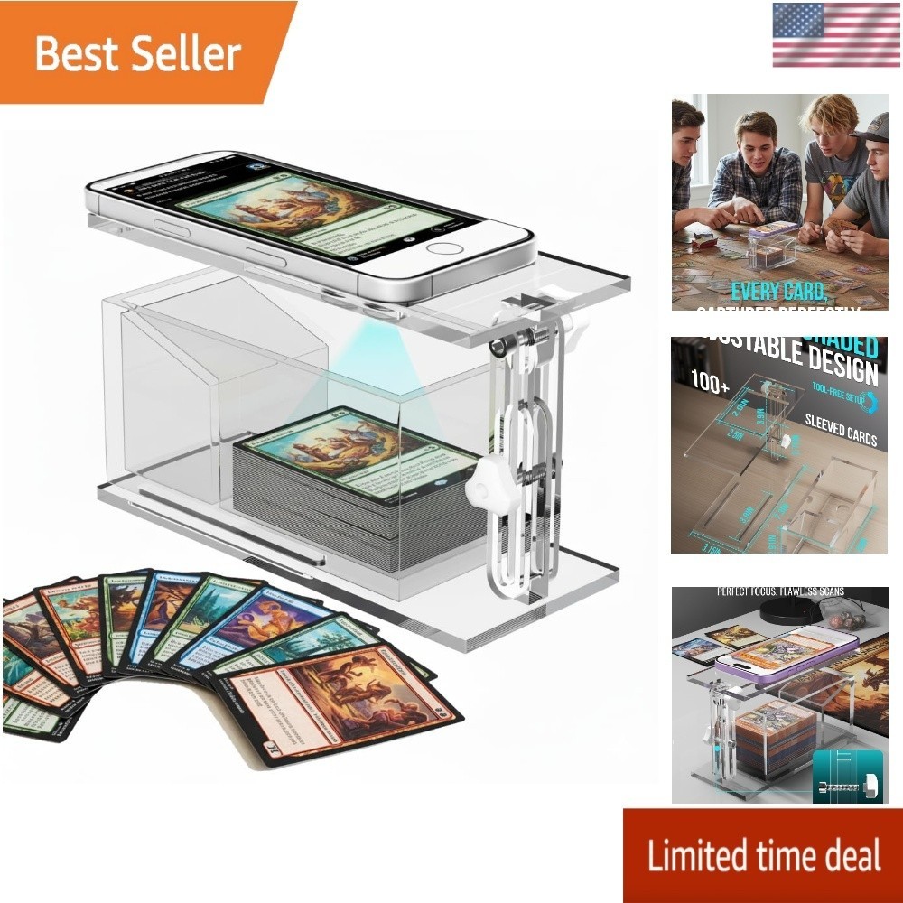 Adjustable Height Trading Card Scanner – MTG & TCG Card Scanner Stand, Shadow-Fr