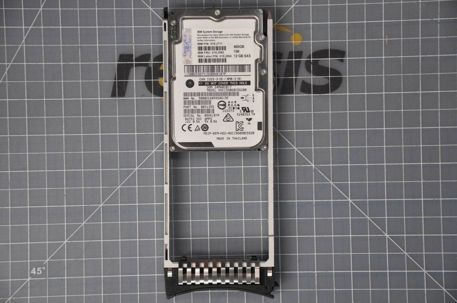LENOVO IBM Storwize V3700 V2 600GB 2.5" 15K RPM HDD Grade A 01EJ585