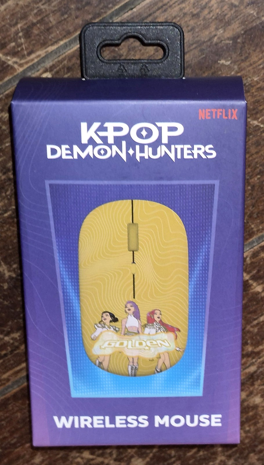 K-Pop Demon Hunters Golden Wireless Mouse w/USB Receiver #KDHT036A-FBS26