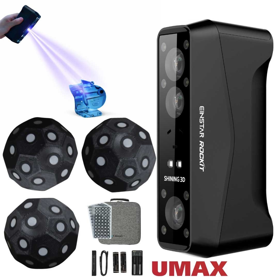 Shining3D Einstar Rockit Wireless Handheld Laser 3D Scanner w/ Scanning SW &MORE