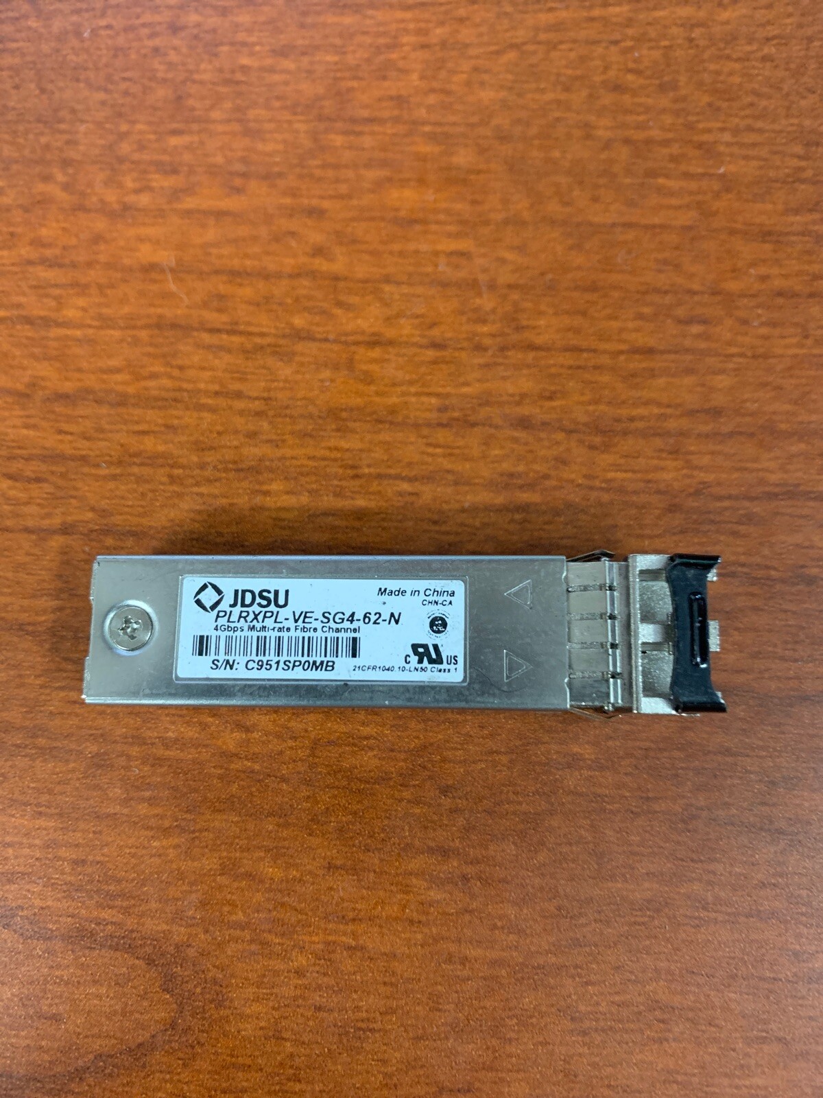 JDSU PLRXPL-VE-SG4-62-N  4GB/S MULTI-RATE FIBER CHANNEL TRANSCEIVER MODULE 4VV8N
