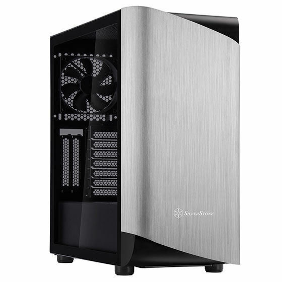 Silverstone SEA1SB-G SETA A1 ATX TG (Tempered Glass) Mid Tower, Silver/Black