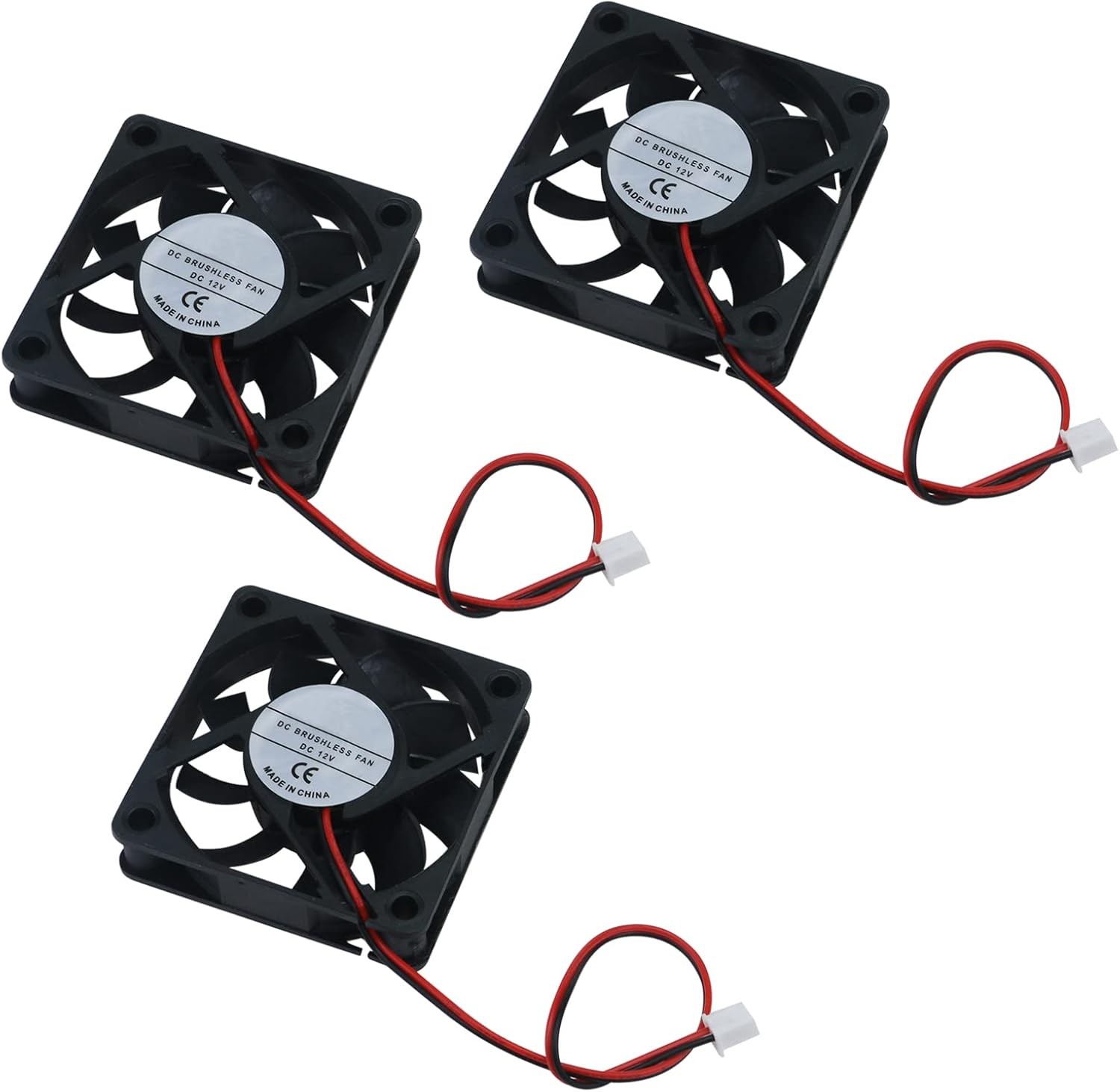 Antrader 3-Pack 60mm x 60mm x 15mm 6015 12V Brushless DC Cooling Fan 2pin for