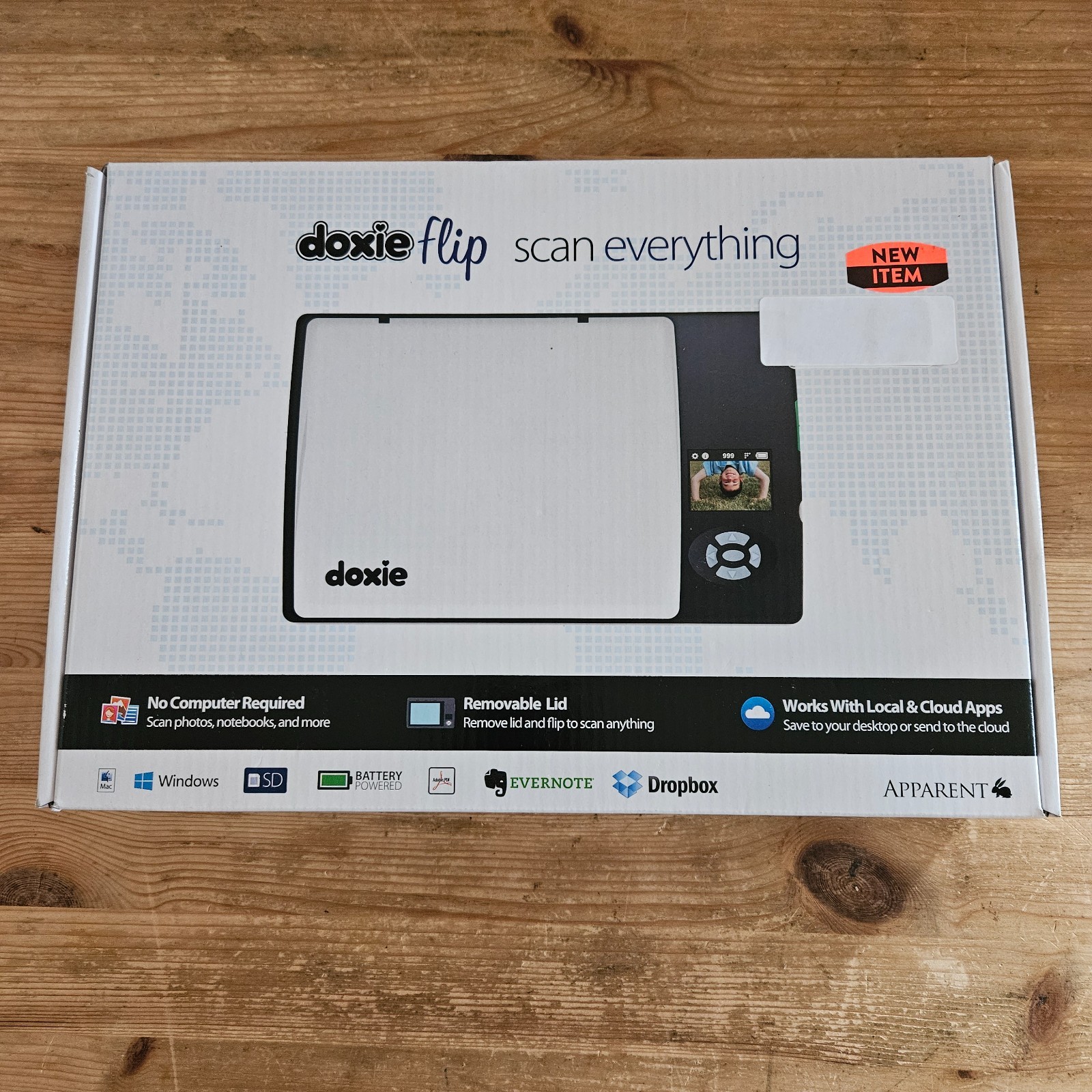 Doxie Flip DX70 Flip-Pal 100C Battery-powered Cordless Portable Flatbed Scanner