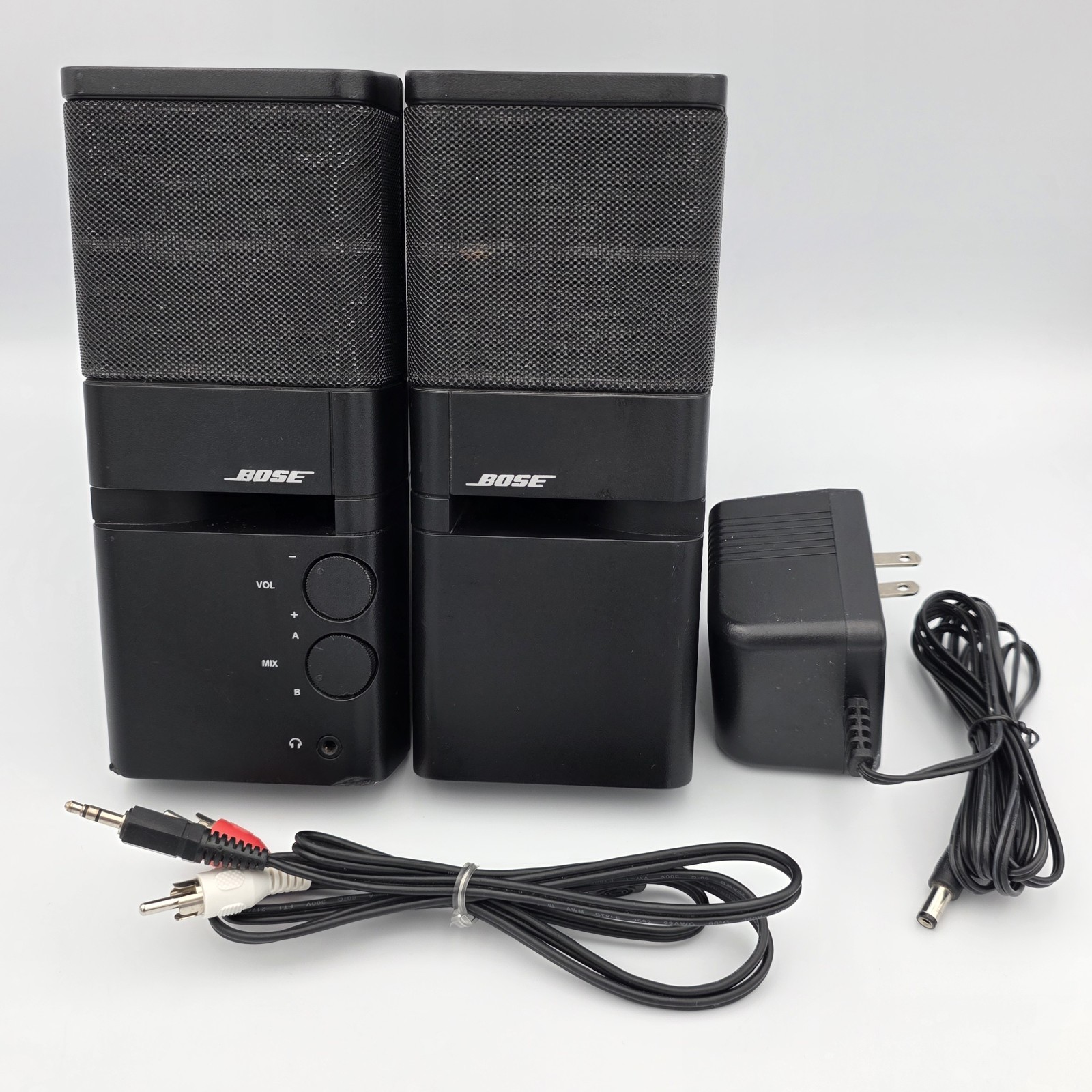 Bose MediaMate Computer Speaker Pair 2 Set With AC Adapter Tested & Working