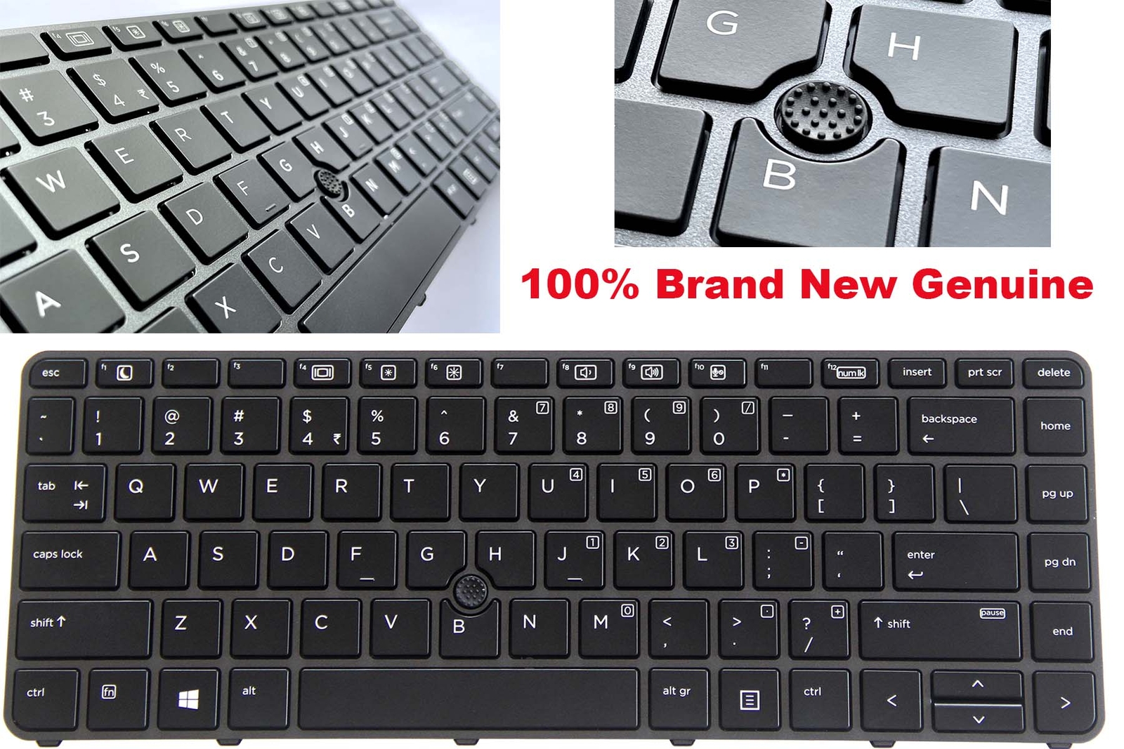 New/Oirg US Keyboard for HP EliteBook 840 G3, 840 G4 Laptop without backlight