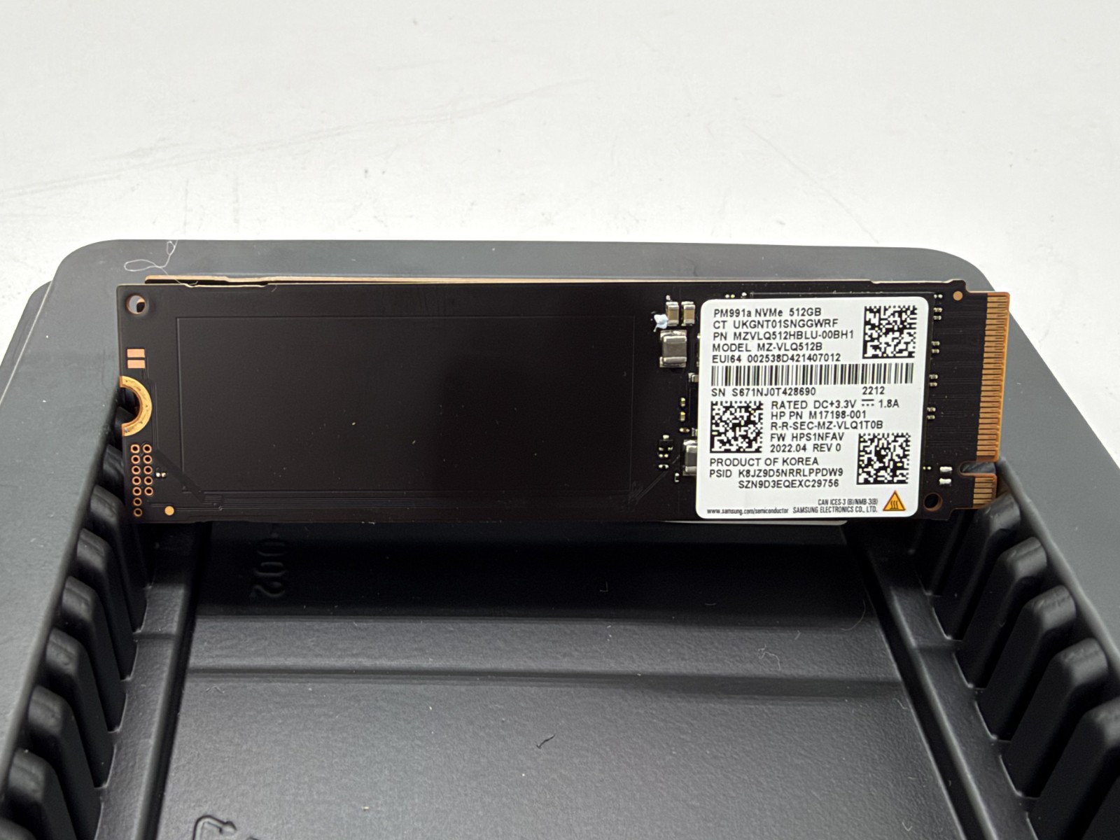 512GB SAMSUNG PM991A MZ-VLQ512B 2280 NVME PCIE 3 TESTED 90%-99% HEALTH LOT OF 4