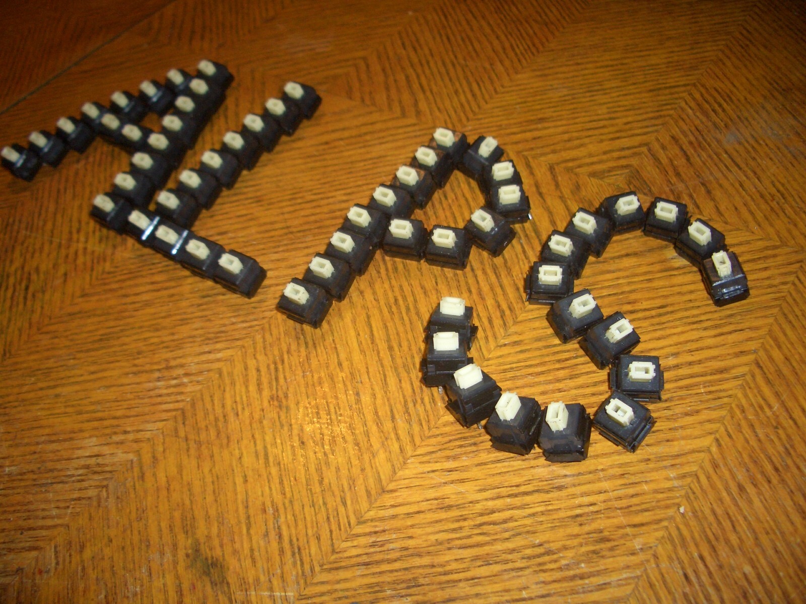 TEN TACTILE ALPS KEYSWITCHES:  SKCM CREAM  DAMPENED  LOT-OF-10   $7.80 + S/H