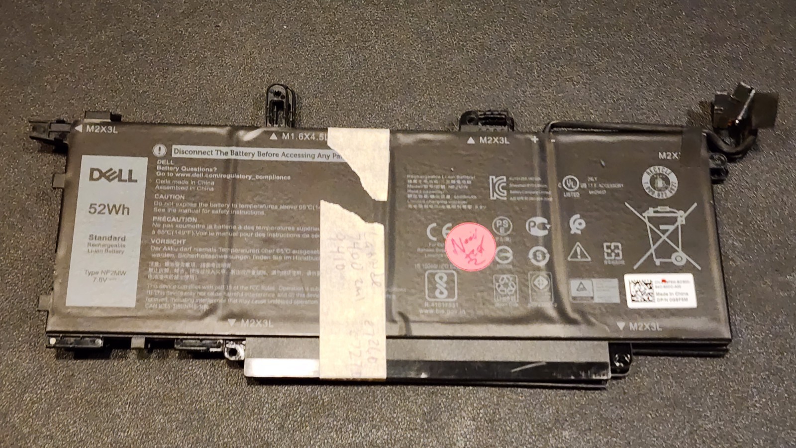2x Lot Genuine OEM NF2MW Battery Dell Latitude 9410 7400 2-in-1 E7260 E7270 7260