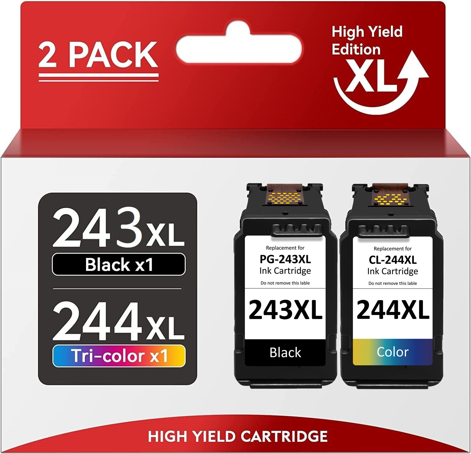 2PK PG-243XL CL-244 XL Ink Cartridge for Canon TR4520 TS3320 MG2525 MG2522 TS302