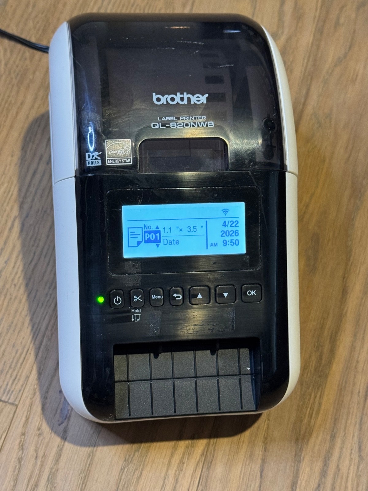 Brother QL-820NWB label printer Tested  (N0426700)
