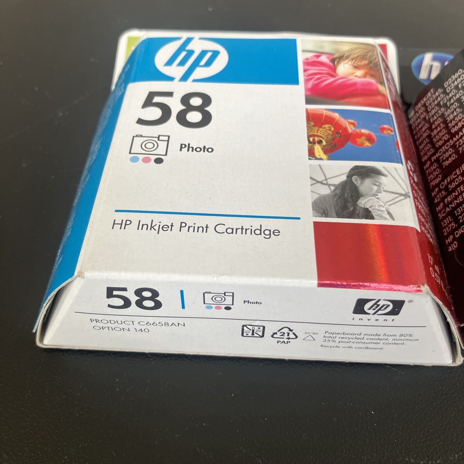 2 Pkgs HP 58 Photo Inkjet Print Cartridge (C6658AN)Expired- See Pics For Dates