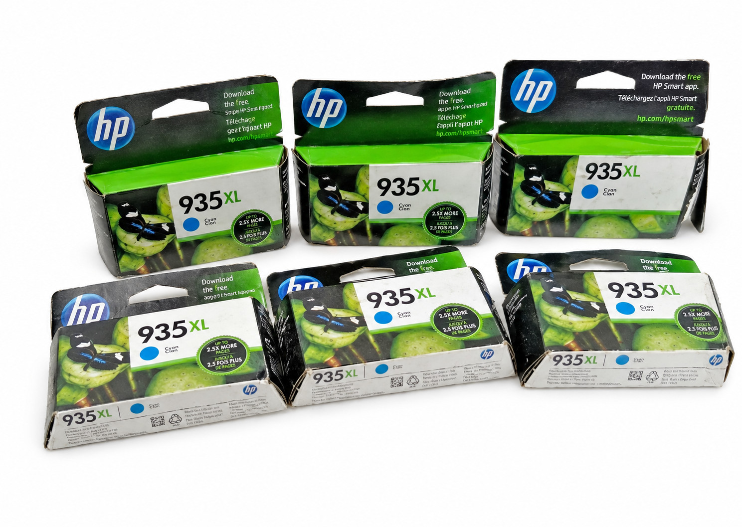 HP 935XL Cyan Ink Cartridges Genuine OEM Lot of 8 Exp 2023-2025 New