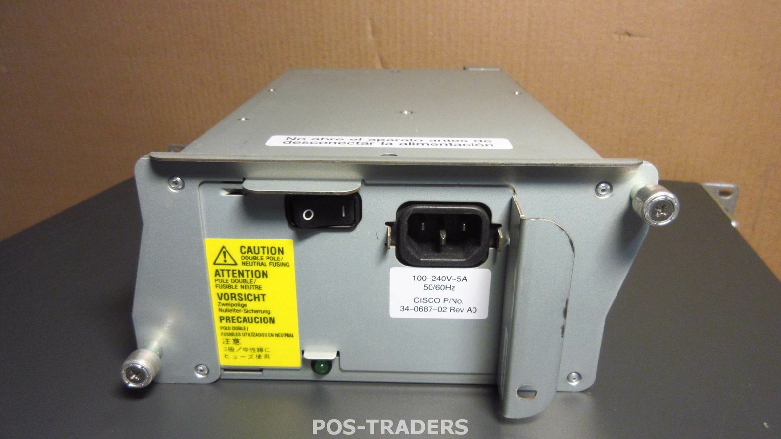 Cisco 34-0687-02 - PWR-7200-AC 280W Power Supply PULLED FROM CISCO 7200 VXR