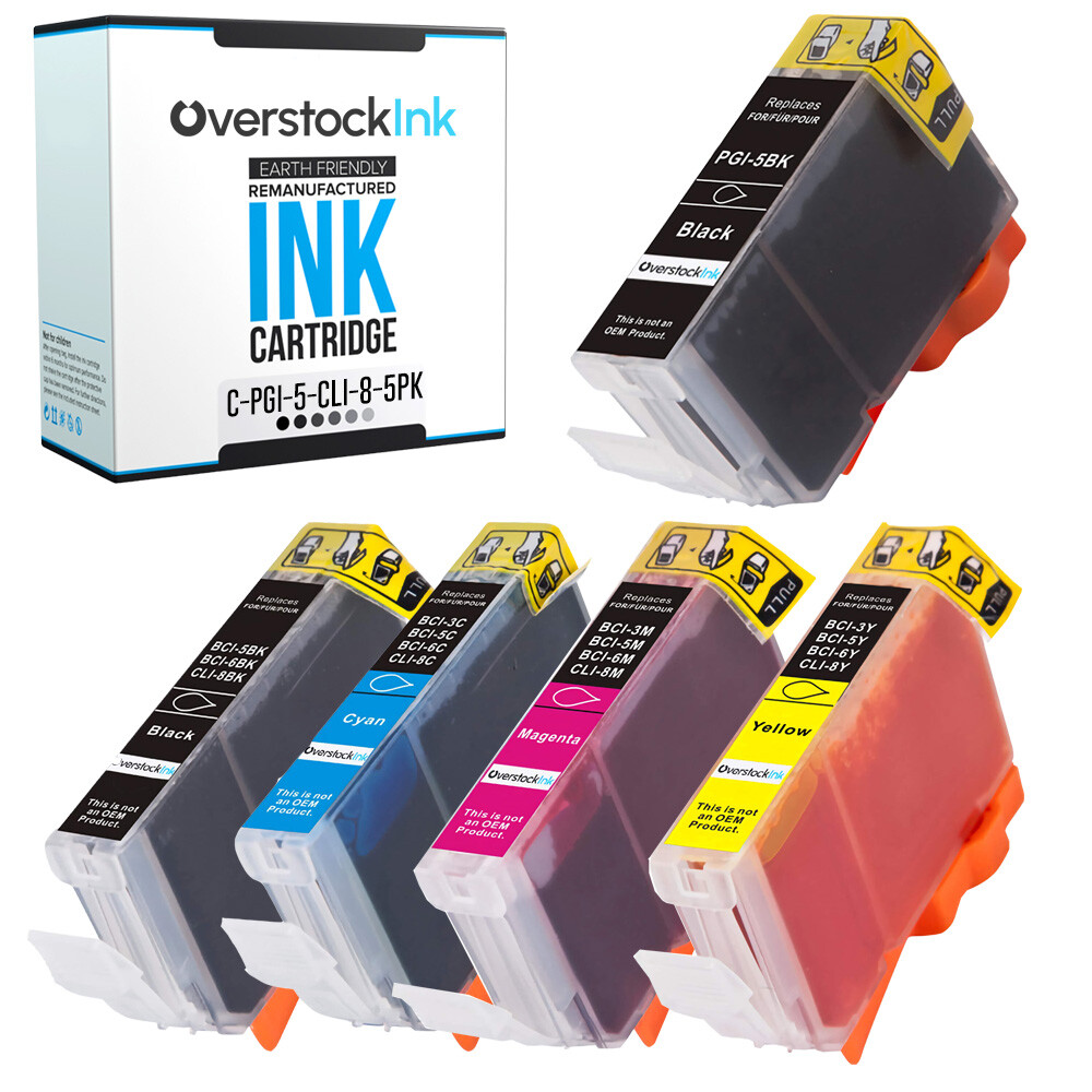 5PK Compatible OSI PGI-5 CLI-8 Ink Cartridges for Canon PIXMA MP800 MP800R MP810