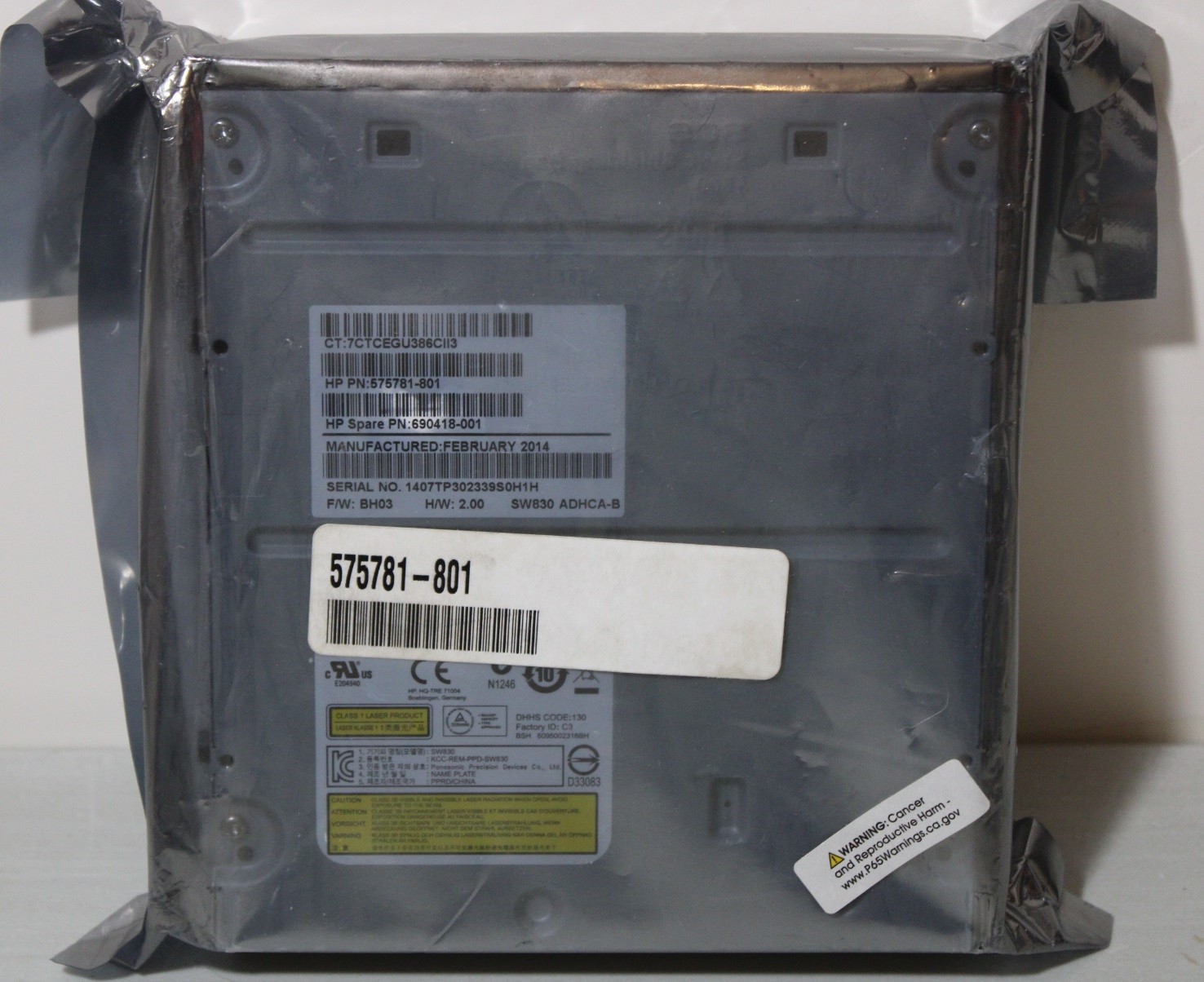 HP 16x SATA CD/DVD-RW SMD Burner Drive 575781-801 660408-001 Black NEW