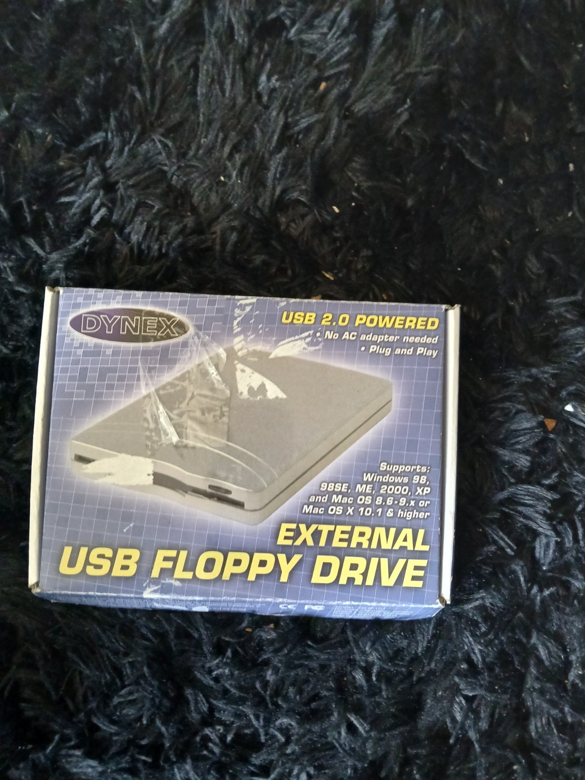 Dynex Slim USB External FD Drive DX-EF101 3.5in Floppy Disk Drive 