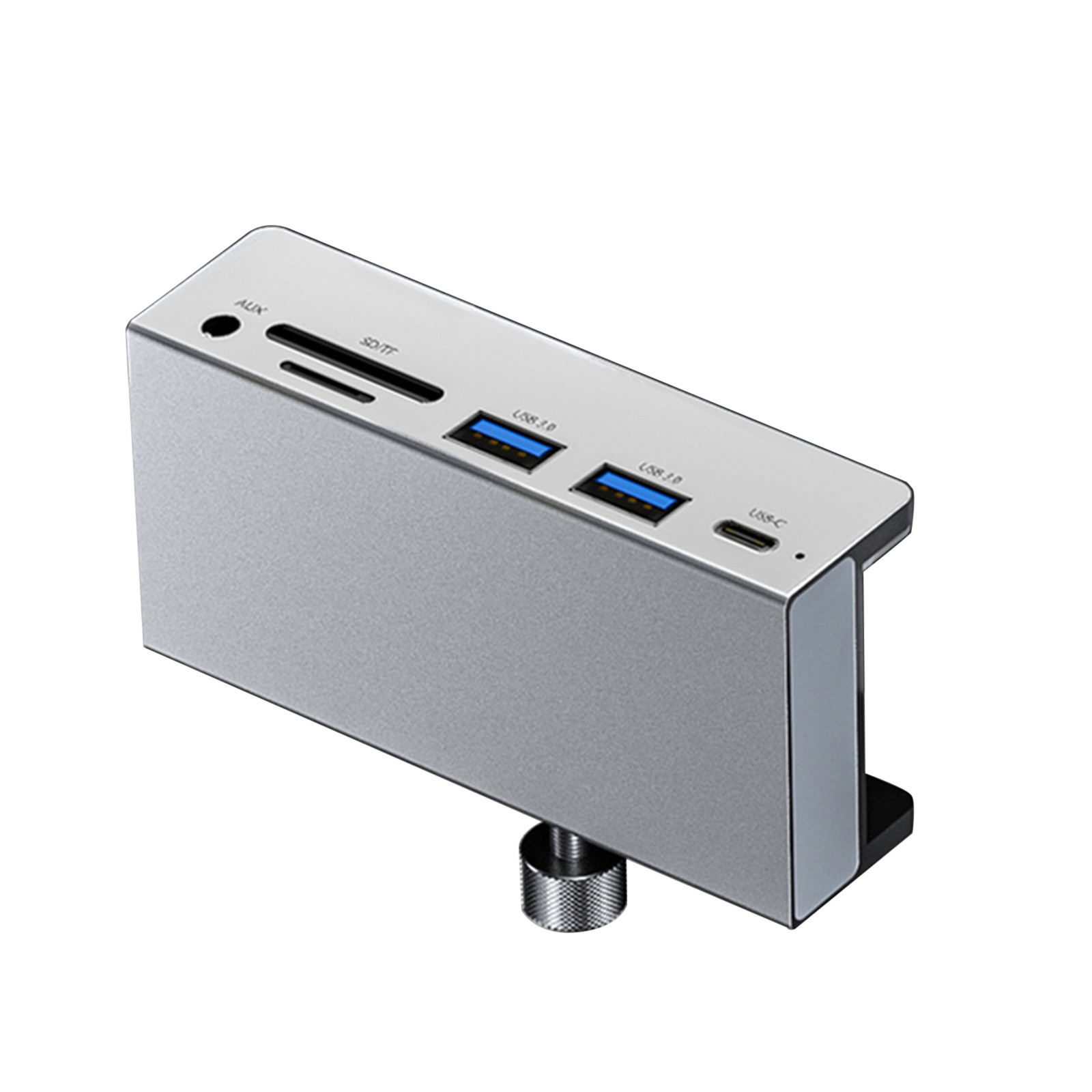USB3.0+USB-C+SD Card Port+TF Card Port+3.5mm Aux Port USB 3.0 Hub Clamp Adapter
