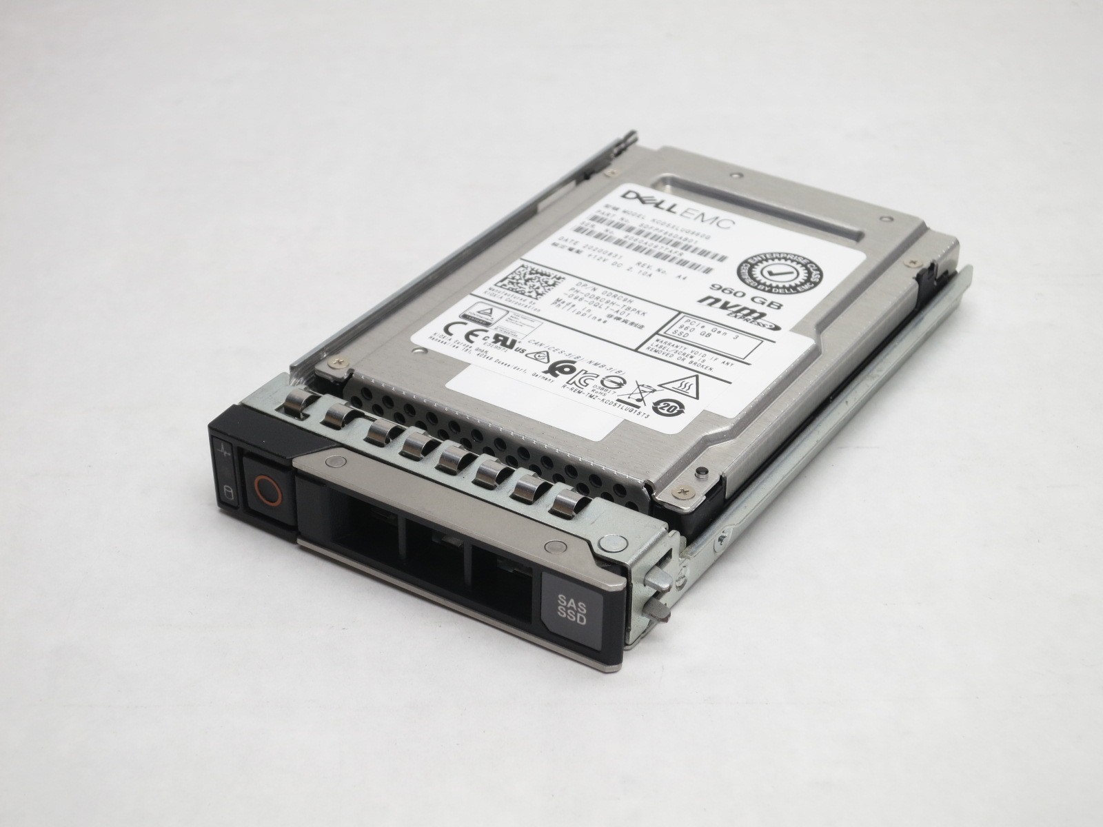DRC9H DELL 960GB TLC NVME 2.5 SSD SIE KCD5XLUG960G CD5 32GT/s U.2 512e NEW PULL