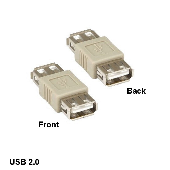 Kentek USB 2.0 A Female/Female Adapter Connector PC Laptop Extend Cable Length