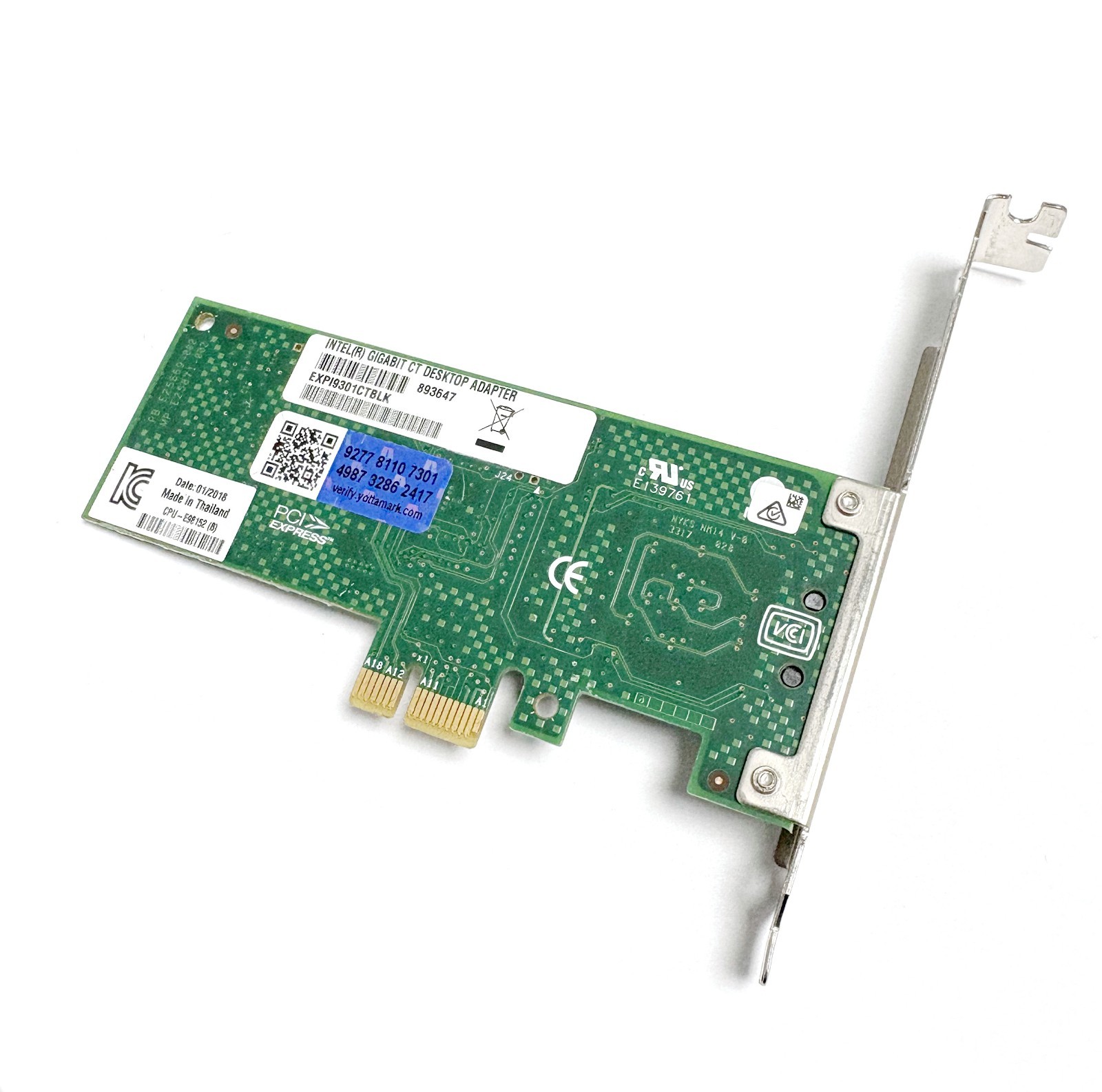 Intel (R)Gigabit CT Desktop Adapter CPU-E98152 (B) PCI-E Gigabit Network Card