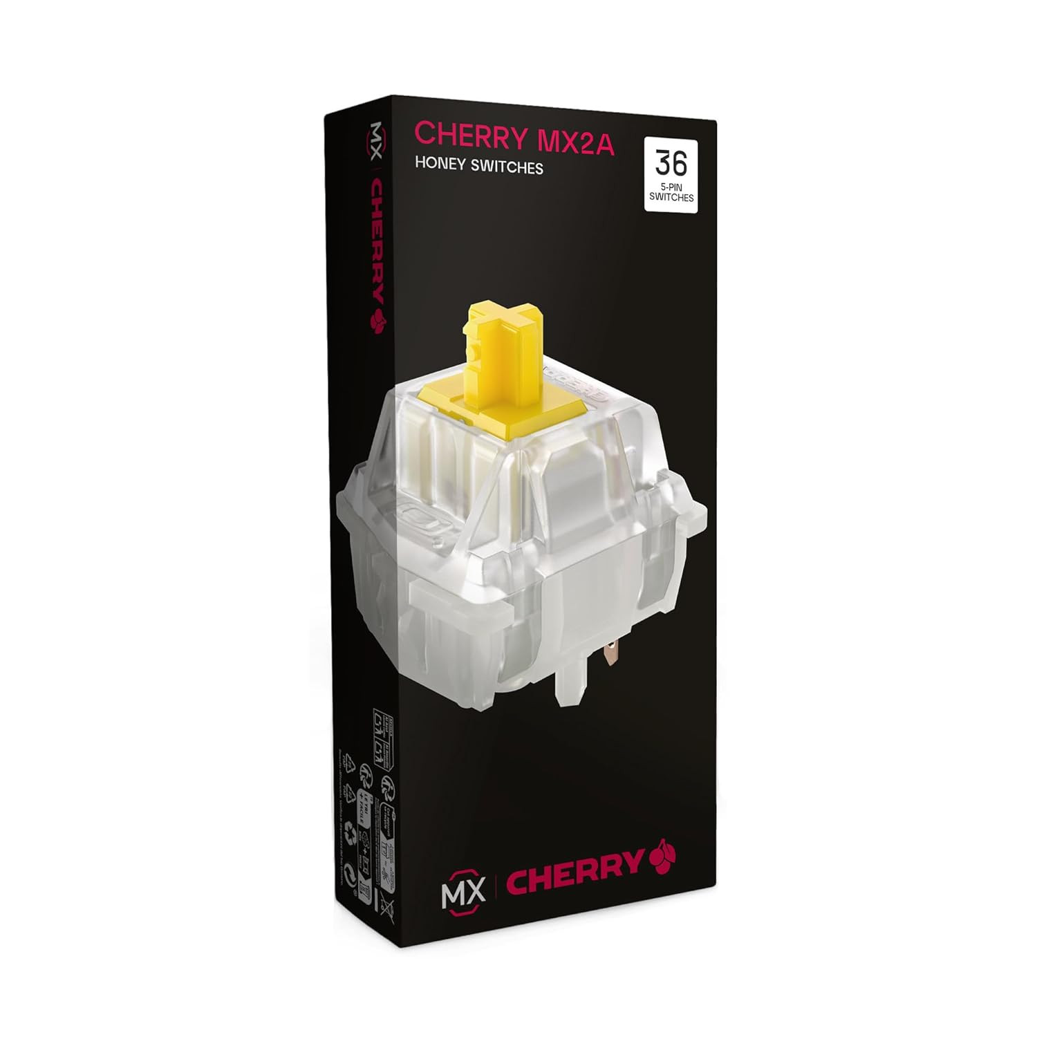MX2A RGB Honey Switch Kit, 36 Mechanical Keyboard Switches, for DIY, Hot