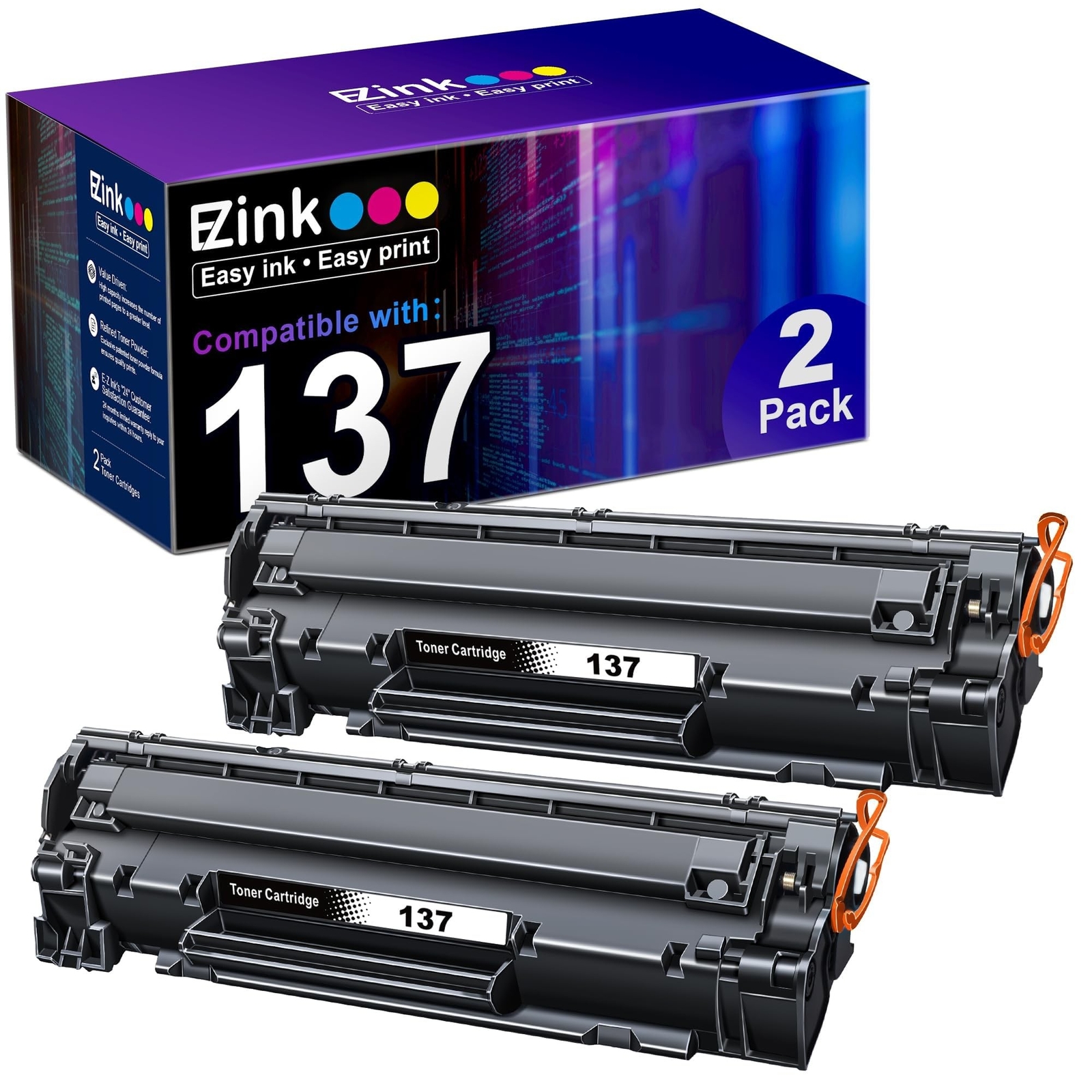 E-Z Ink Compatible Toner Cartridge Replacement for Canon 137 Black Toner Cart...