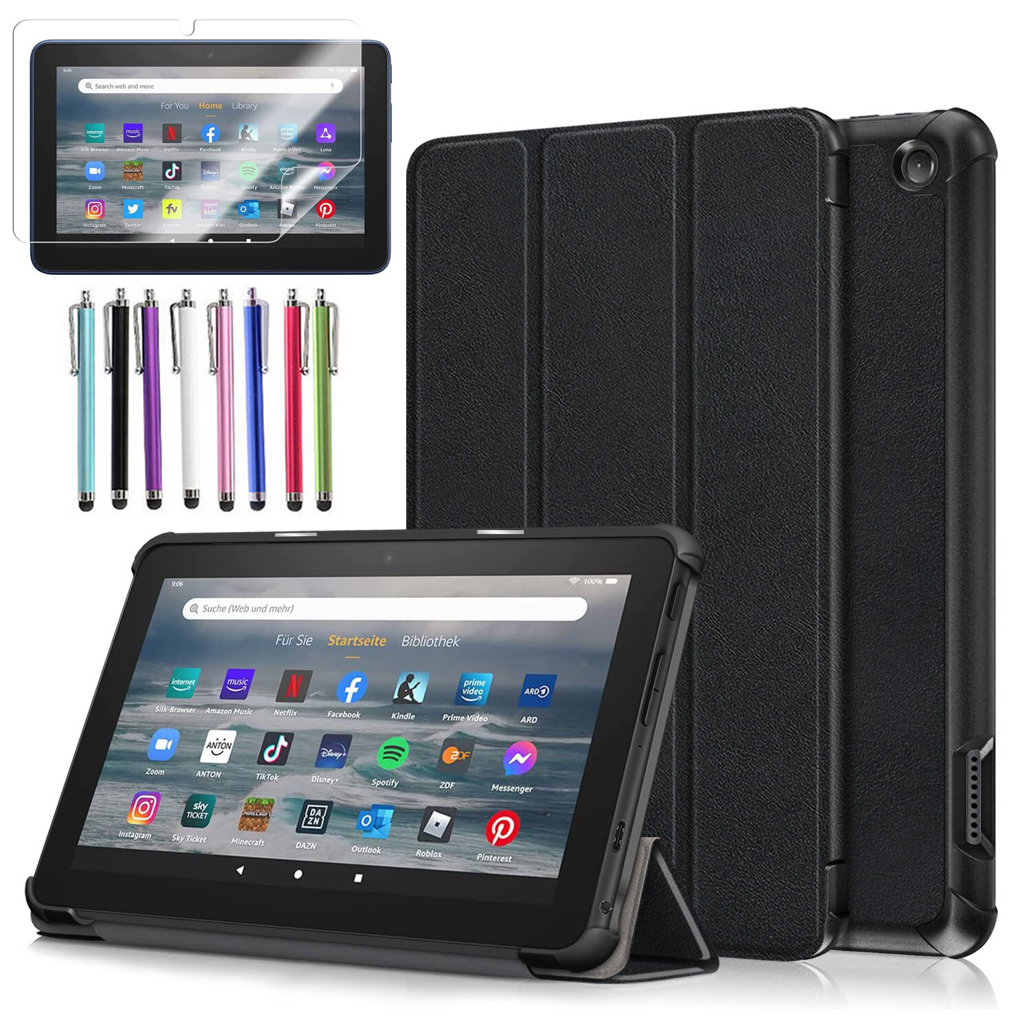 Auto Sleep/Wake Case For Amazon Fire 7 inch tablet 12th Gen 2022 Release Cover