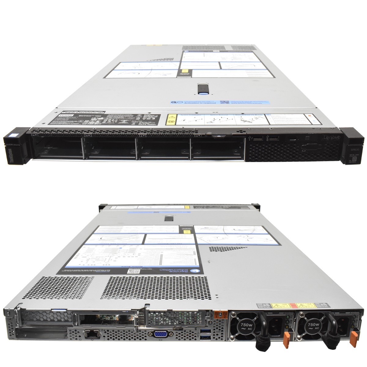 Lenovo ThinkServer SR630 no CPU no PC4 RAM 2x Heatsink 8x SFF 2.5" no Controller
