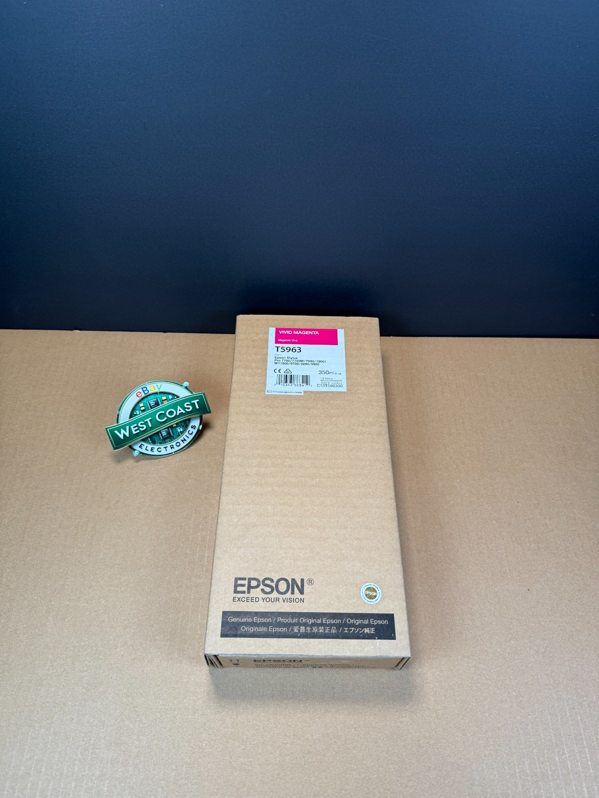 Genuine EPSON T5963 Vivid Magenta Ink 350ml for 7700/7890/7900/9890/9900 (2017)